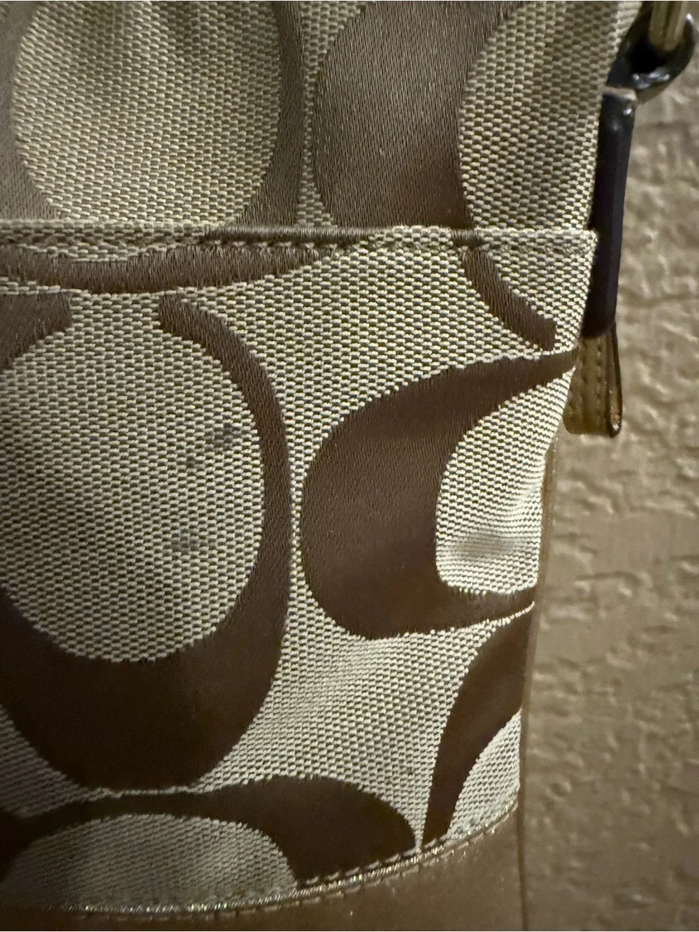 Coach Signature Canvas Crossbody in Brown and Tan